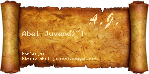 Abel Juvenál névjegykártya